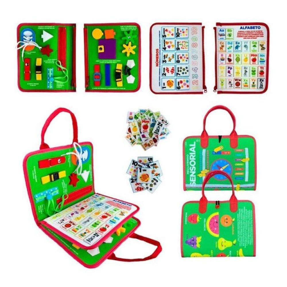 Livro Educativo Montessori: Meu Livrinho Sensorial Maleta Educativa - Horas