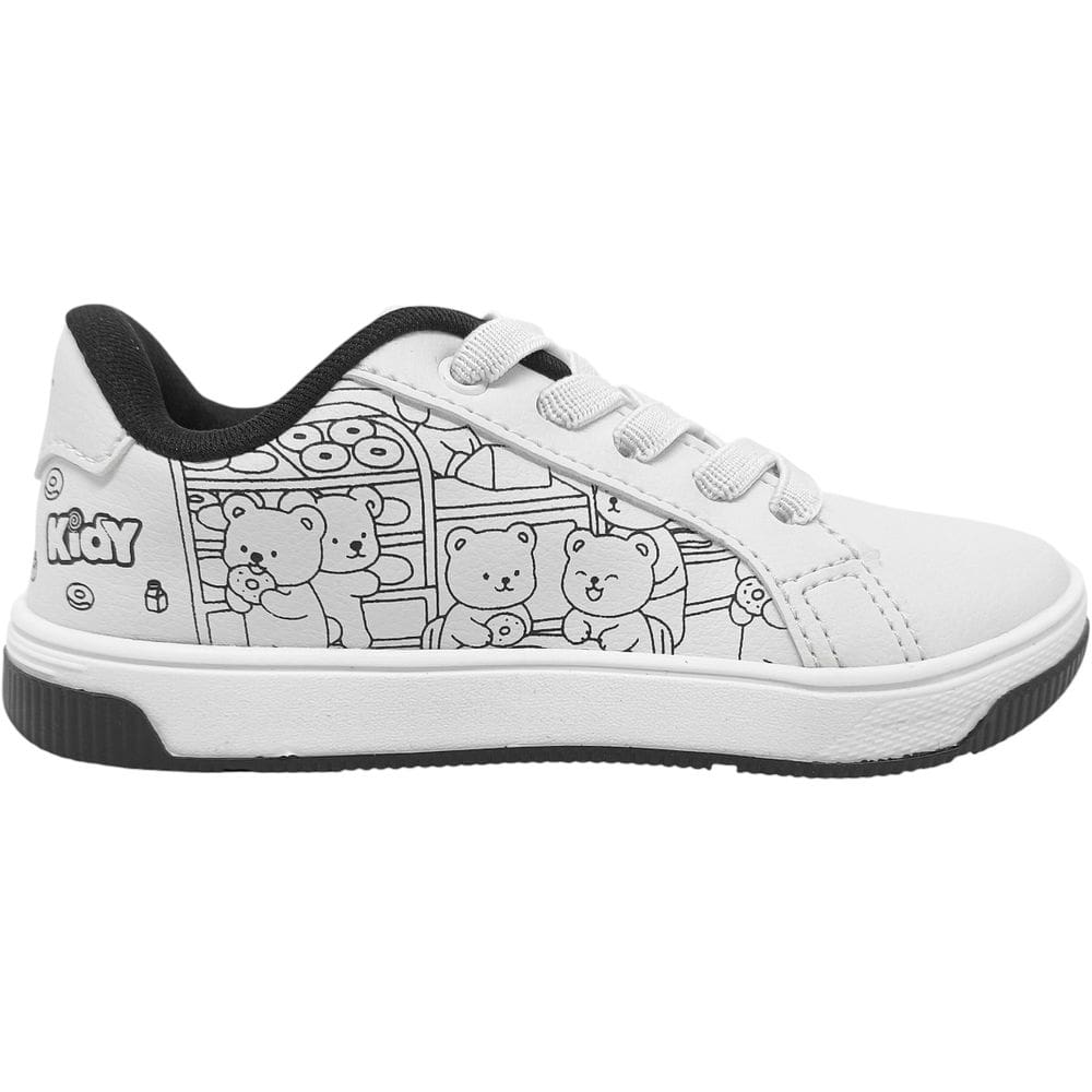 Tênis Infantil Menino Casual Dia a Dia Passeio Escola Anatômico com Livro de Colorir Kidy 329-0043