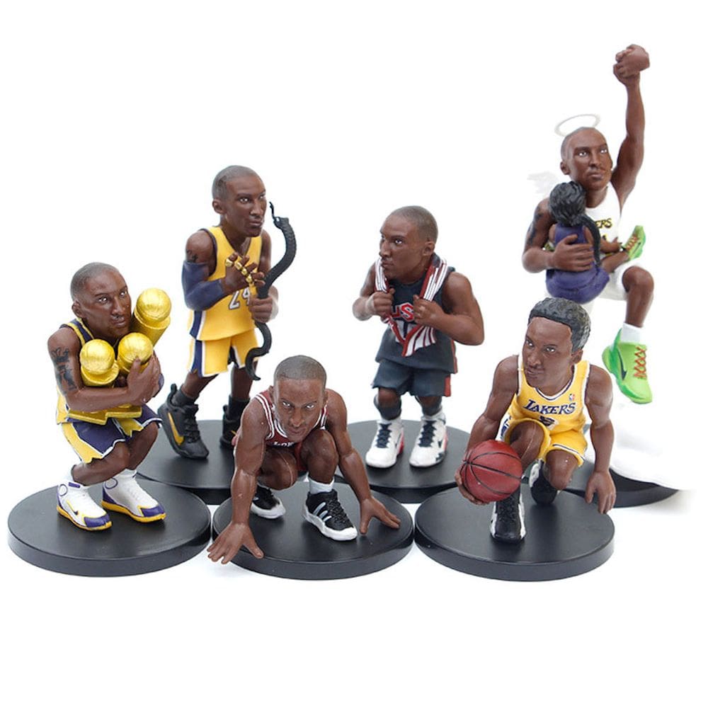 Boneco de ação Kobes Bryants Anime, 6 unidades/lote, modelo colecionável