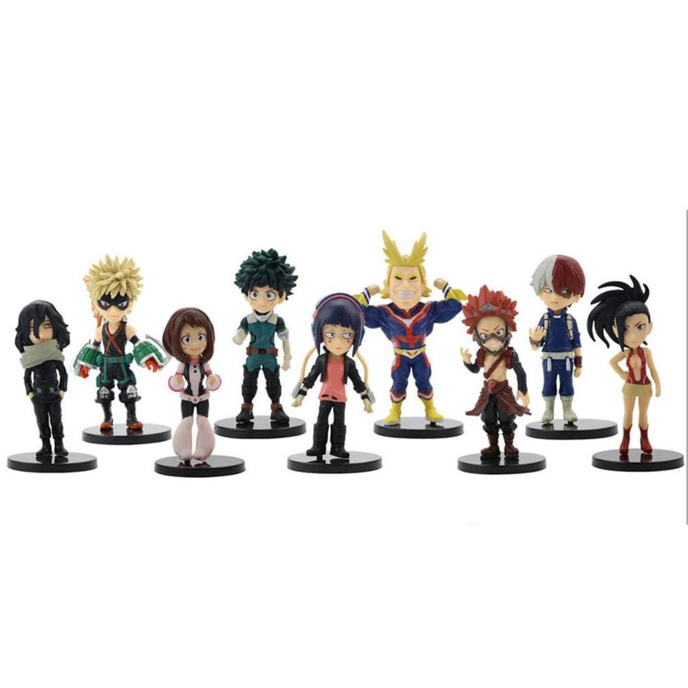 Conjunto de bonecos My Hero Academia Toy Doll, coleção de anime, 9 unidades