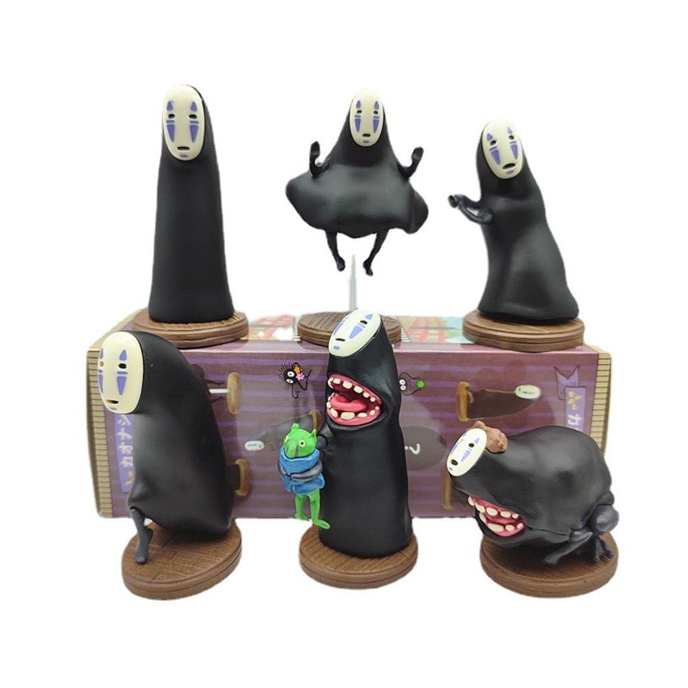 Brinquedo de boneco de anime, modelo colecionável, 6 unidades/lote, No Faces St