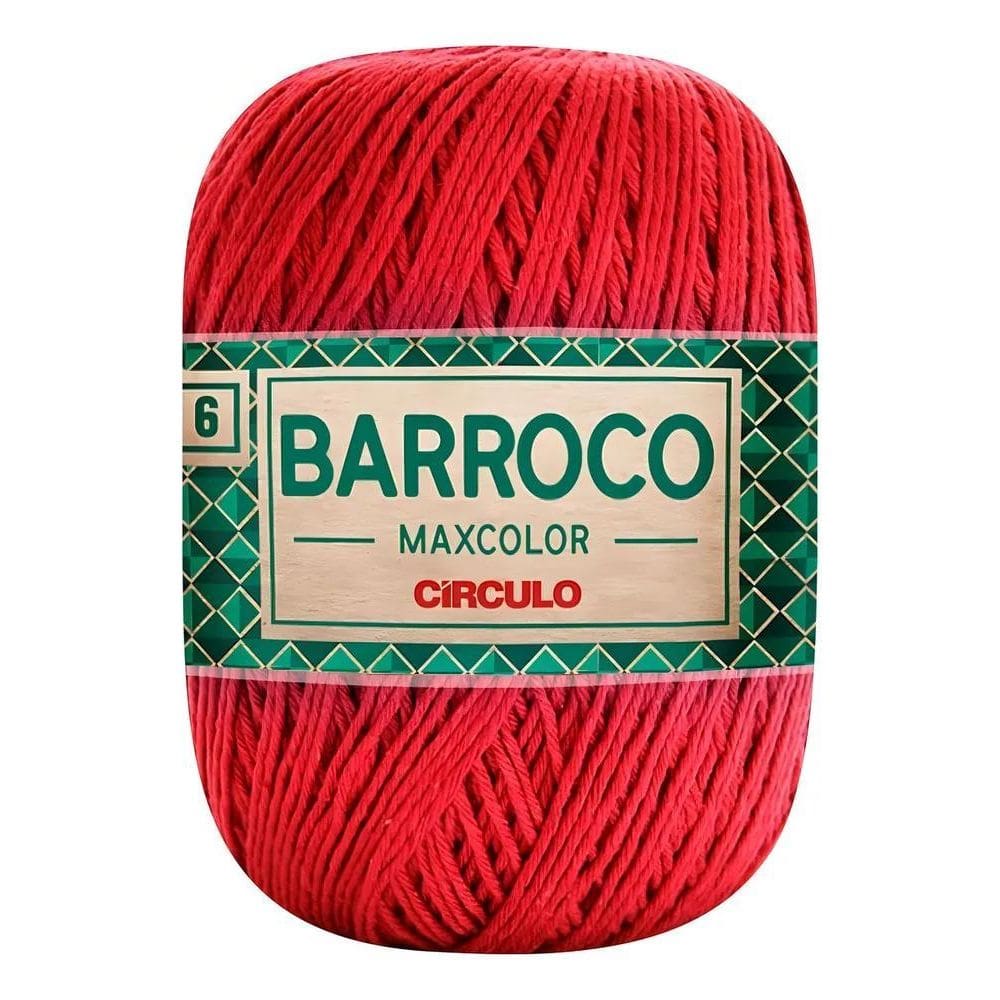 2X Barroco Maxcolor N6 Círculo 400G 452Mts Cor 3402- Vermelh