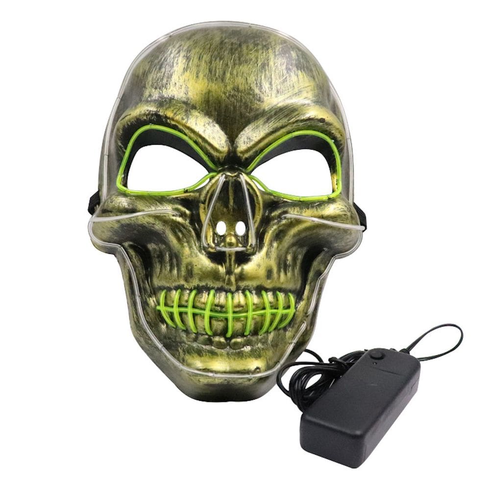 Máscara facial completa de LED Skeleton Scary Mask Cosplay Costume Props