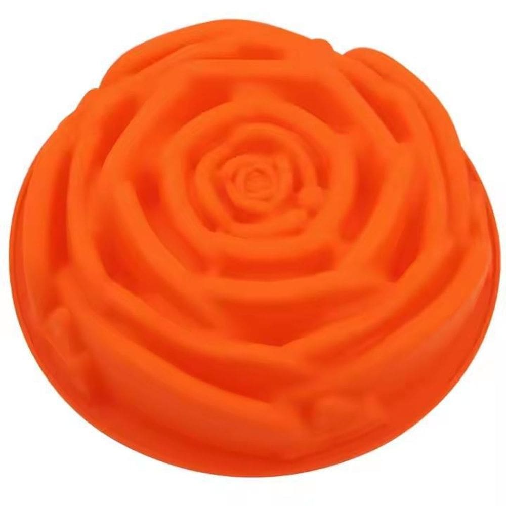 Forma Molde Assadeira Silicone Bolo Flor Rosa Artesanato 24C