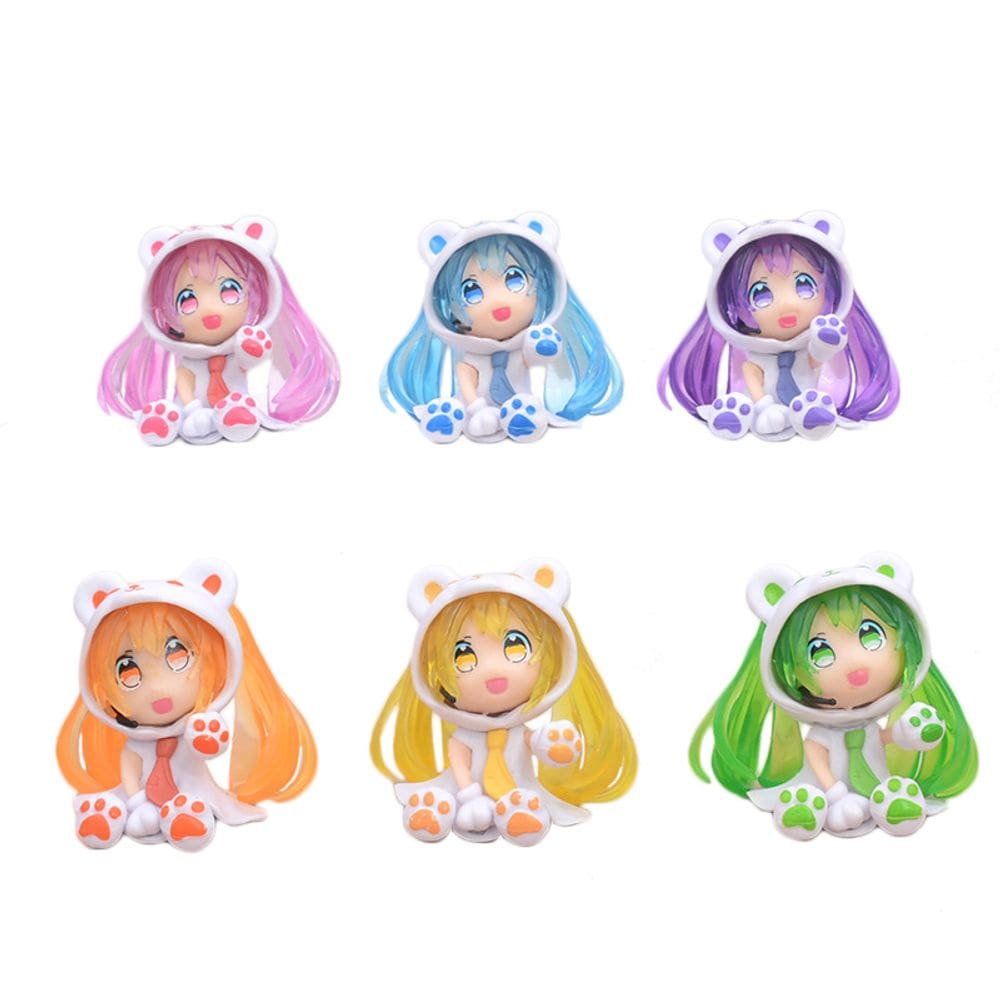 Figura de anime, modelo colecionável, modelo Hatsune Miku, 6 unidades/lote