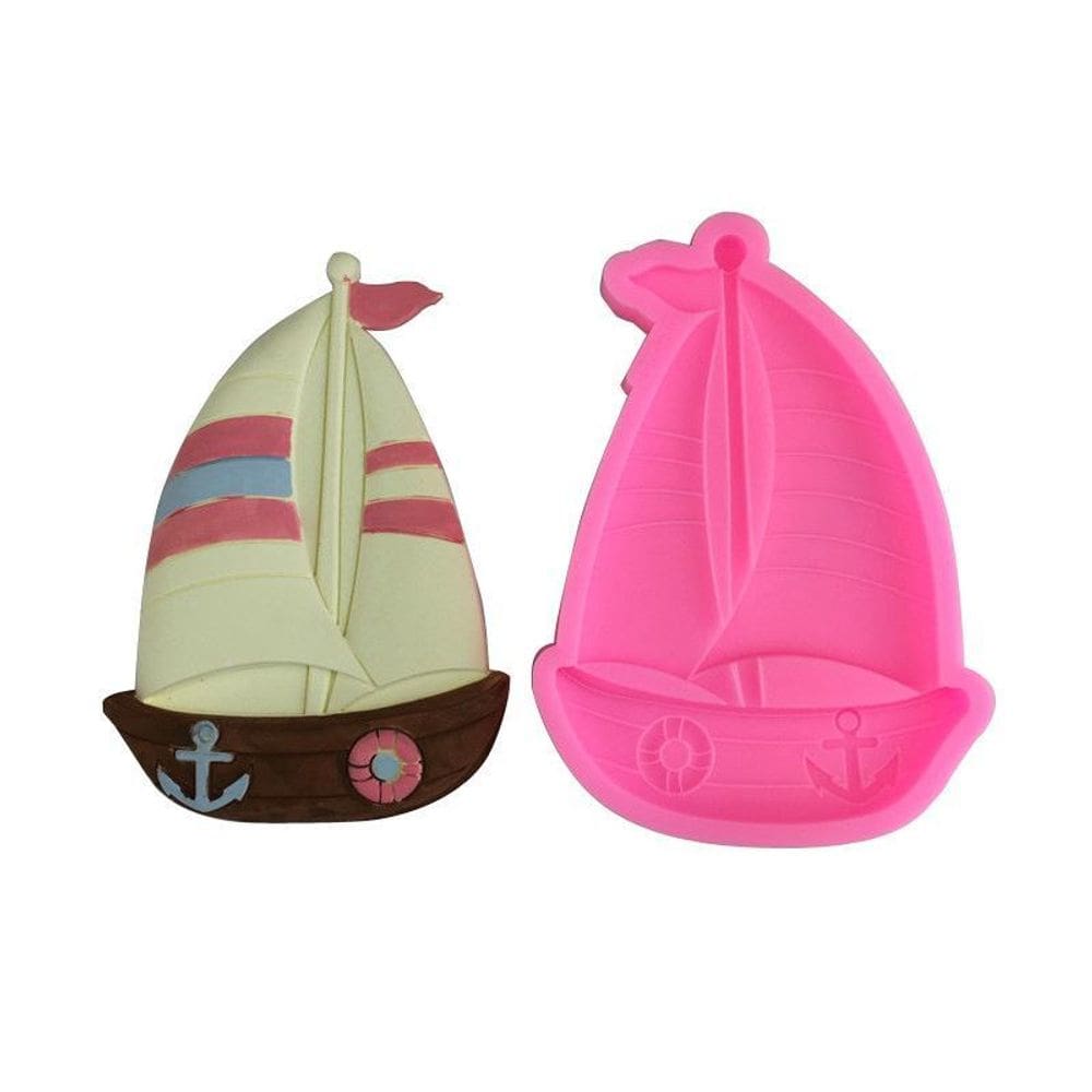 Forma Molde Silicone Barco Barquinho Mar Marinheiro Biscuit