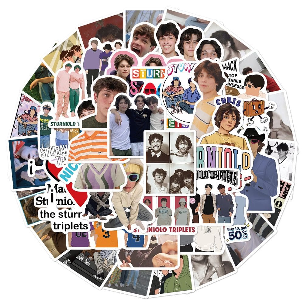 Pacote de adesivos St-urniolos Triplets Anime Waterproof PVC