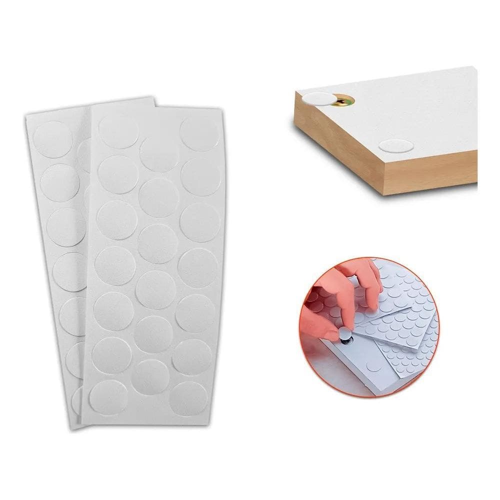 2X 40 Adesivos Tapa Furo Branco Tx 19Mm Moveis 2 Cartelas