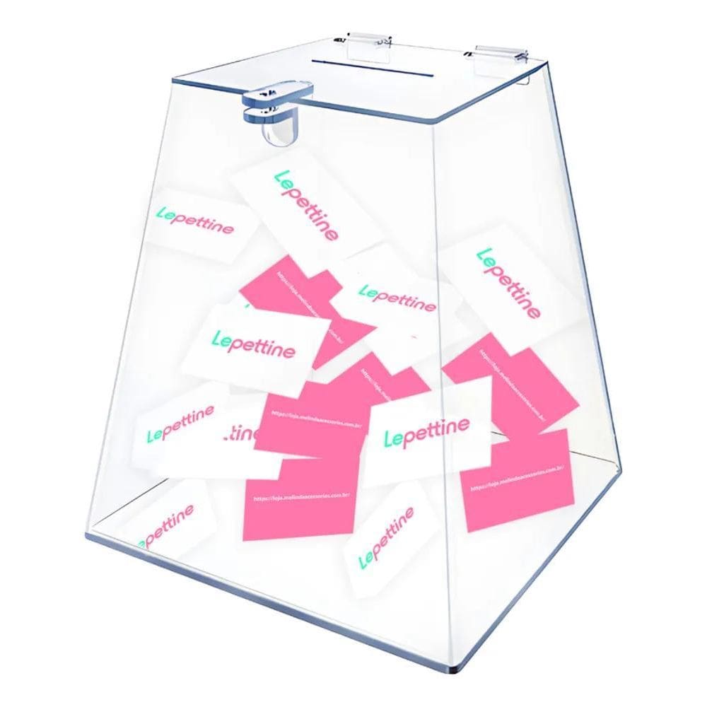 2X Urna Acrílico Transparente Piramide 20X20X20Cm