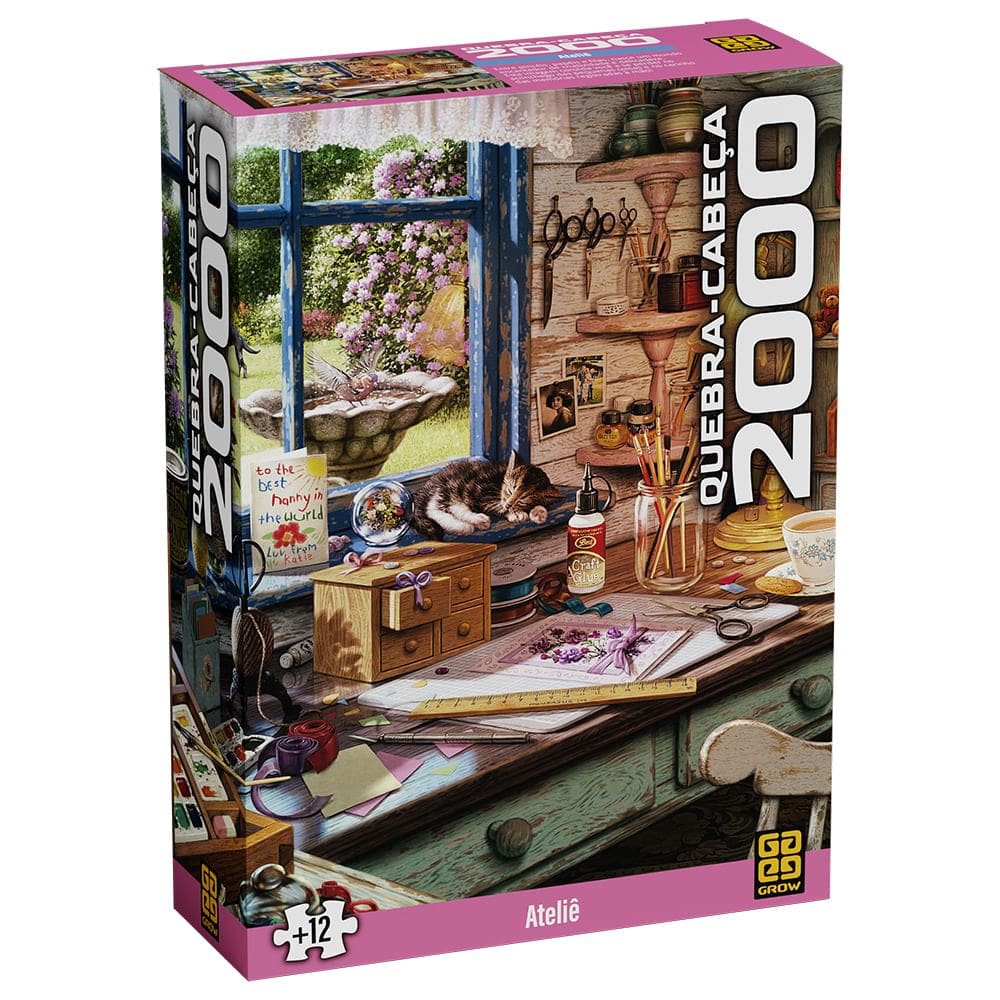 Quebra-Cabeça Ateliê - 2000 Peças - Grow