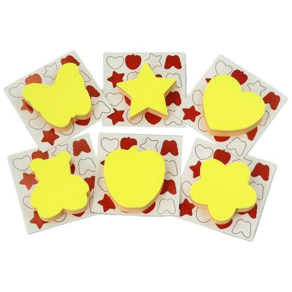Bloco Adesivado Post It Formas Kit Com 12 Blocos