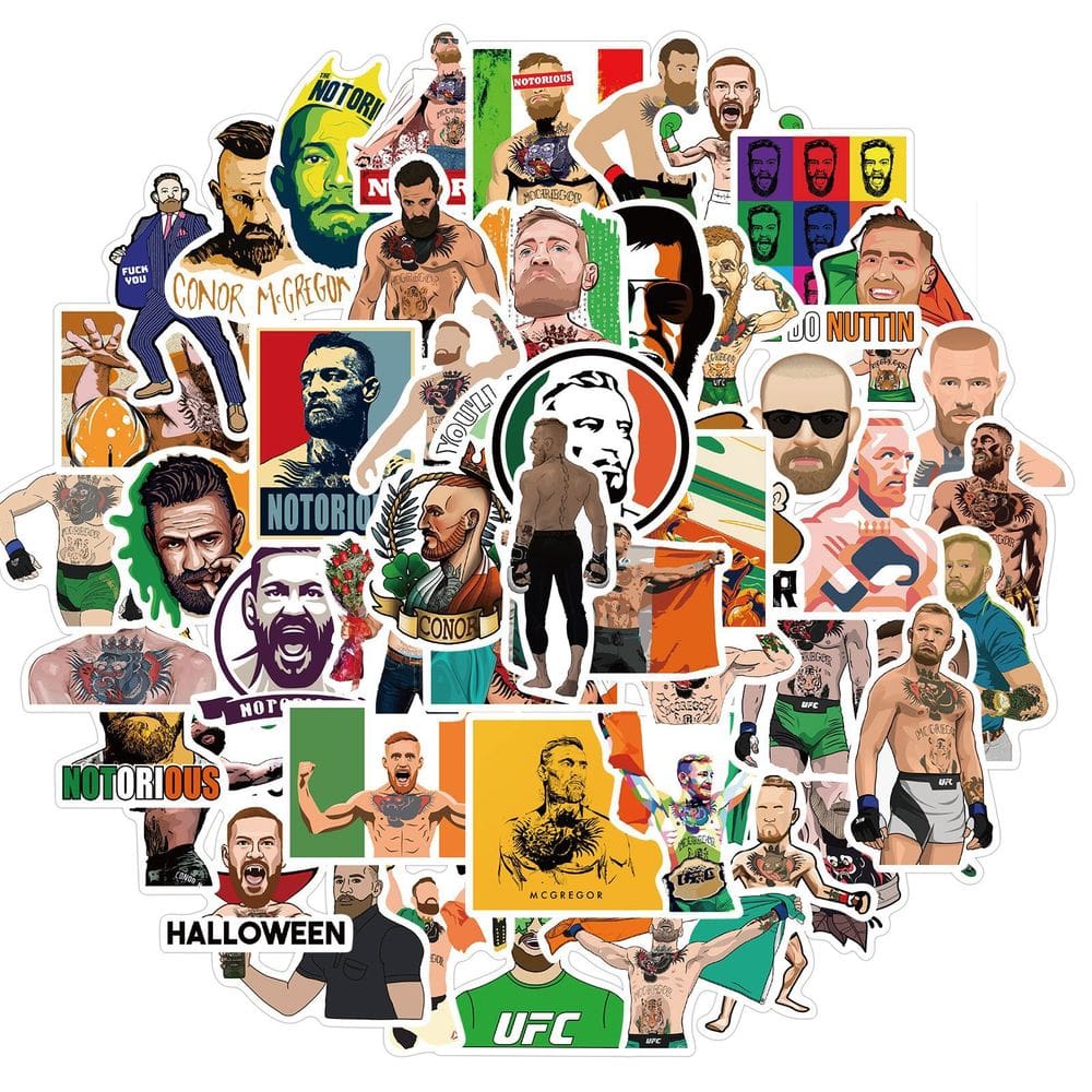 Pacote de adesivos Combat Athlete Conor Mcgregors 50 unidades