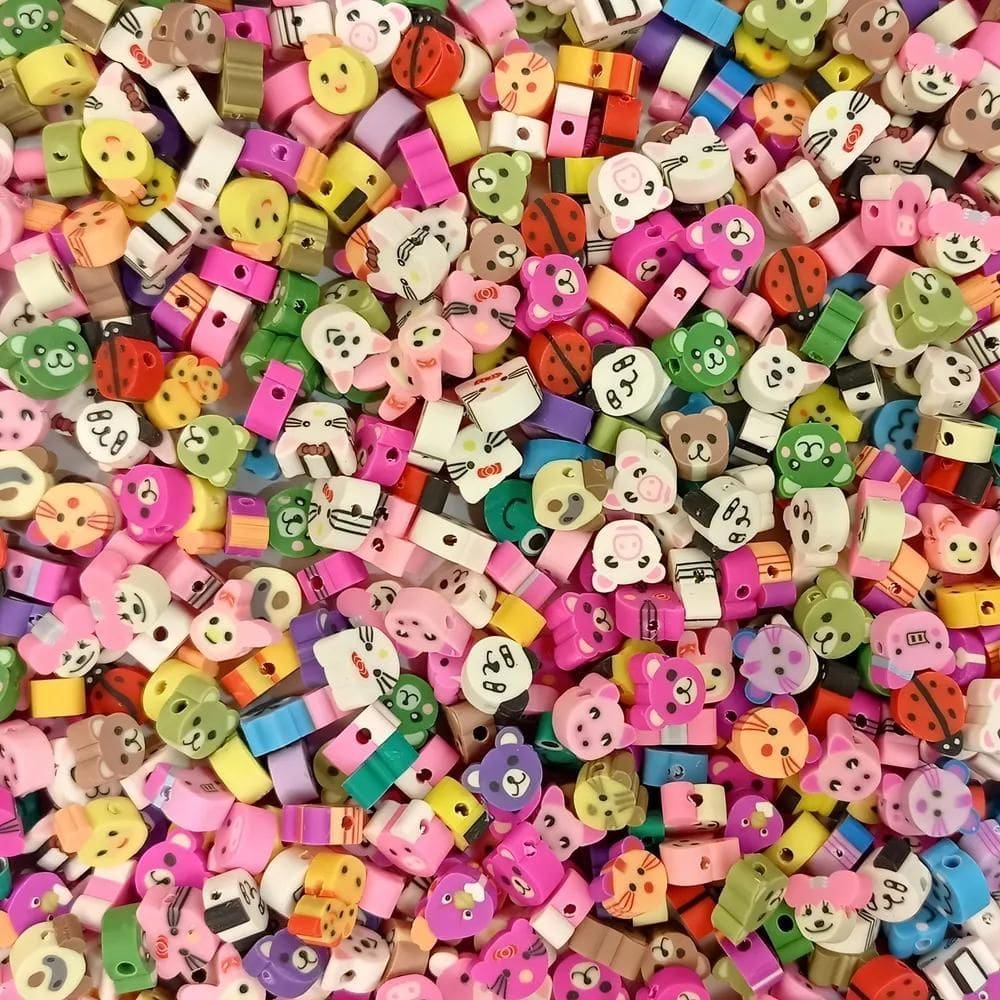 2X Miçanga Infantil Animais Para Pulseiras Colares 50 Pçs Ki