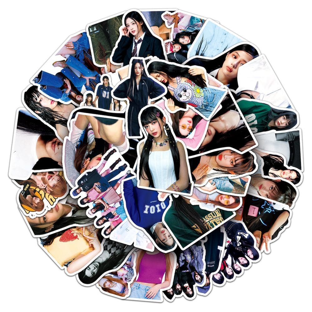 Adesivos Newjeans Anime Cartoon 50 unidades de PVC impermeável