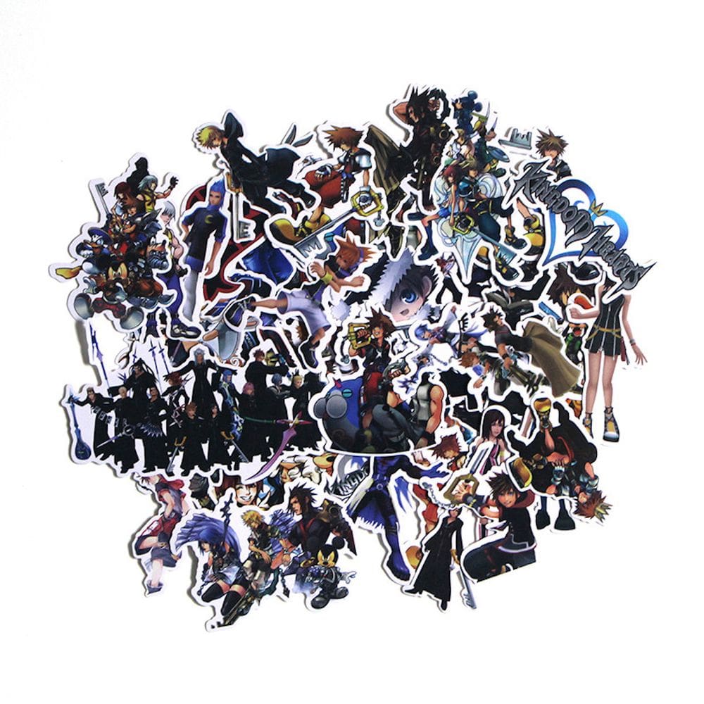 Adesivos Kingdom Hearts Anime 50 peças de PVC impermeáveis e à prova de sol