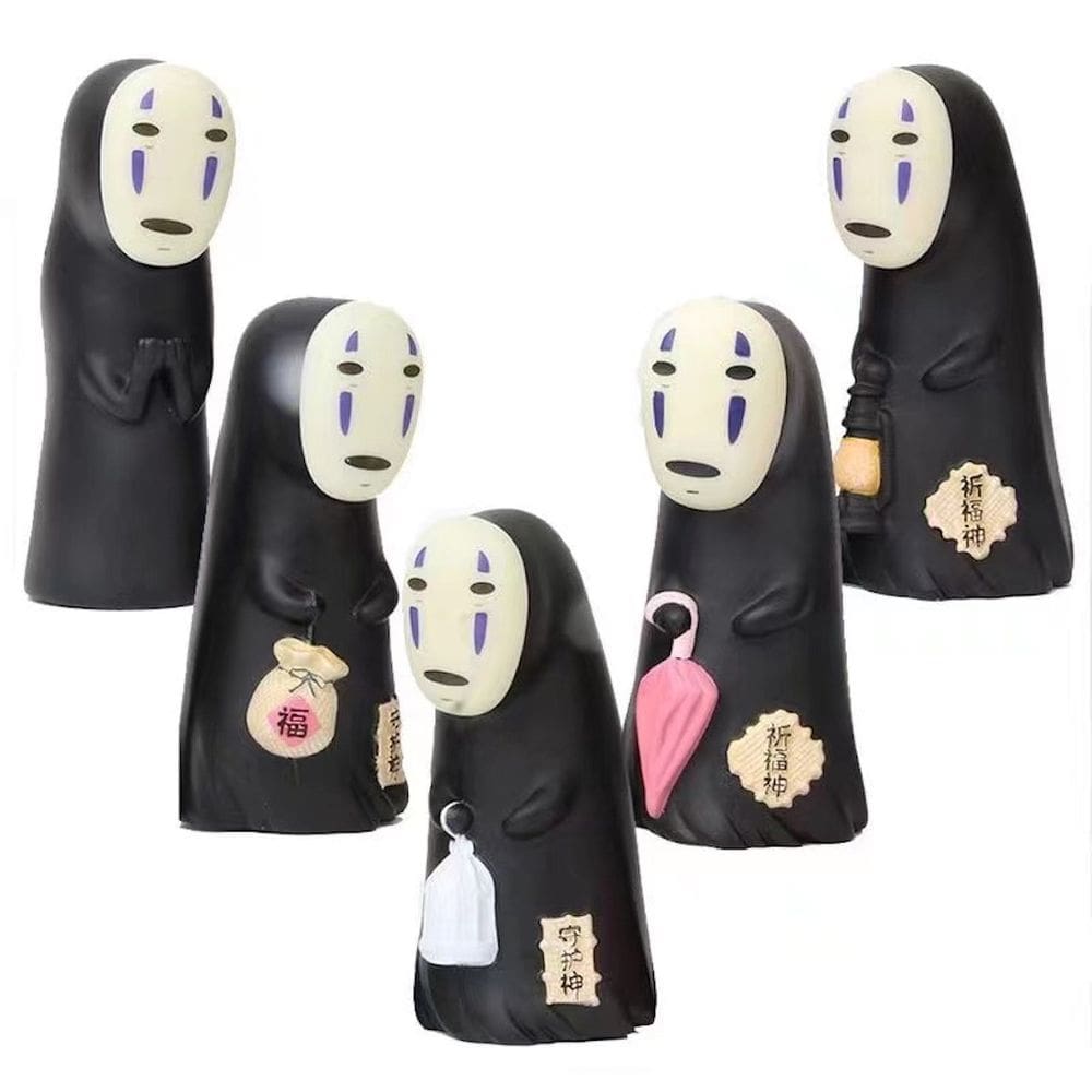 Coleção de brinquedos de figuras de anime, modelo 5 unidades, No Faces Man Man