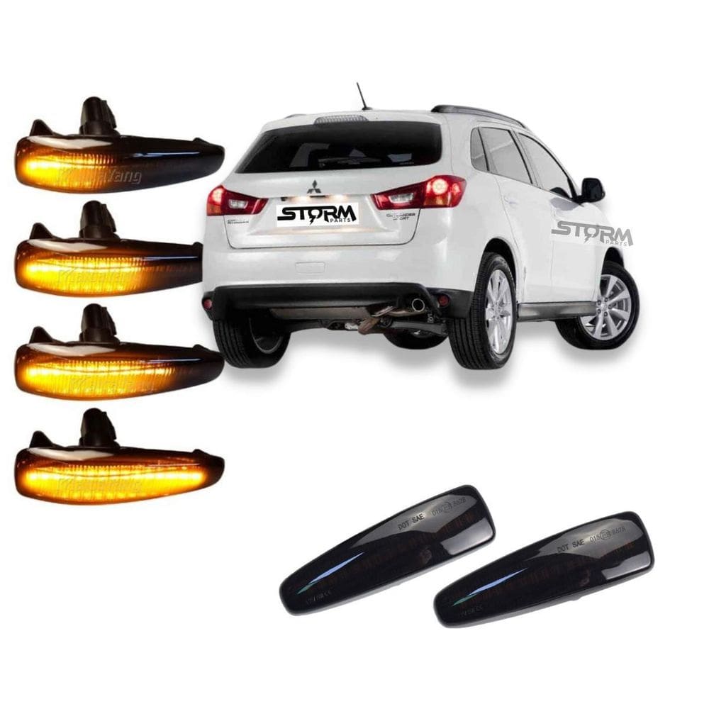 Par De Pisca Seta Sequencial Led Mitsubishi Asx Led Dinâmico