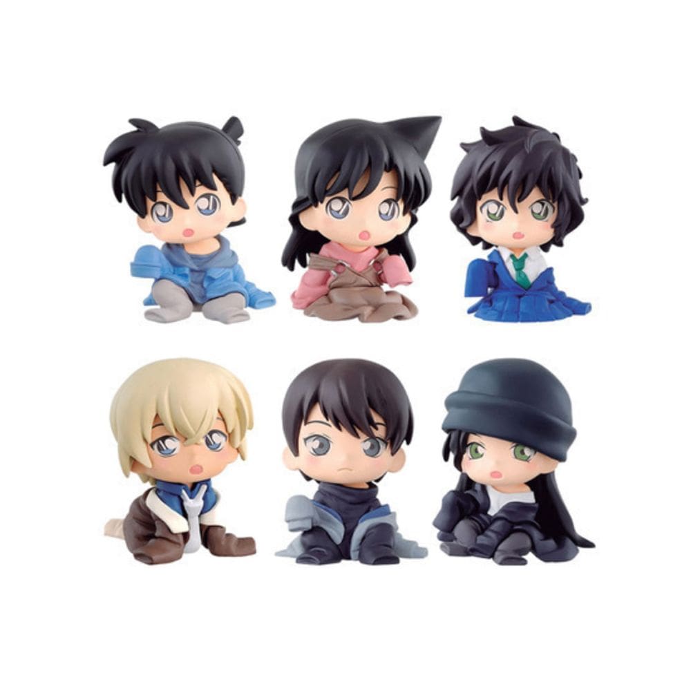 Coleção de brinquedos de figuras de anime, modelo Detective Conanss, 6 unidades