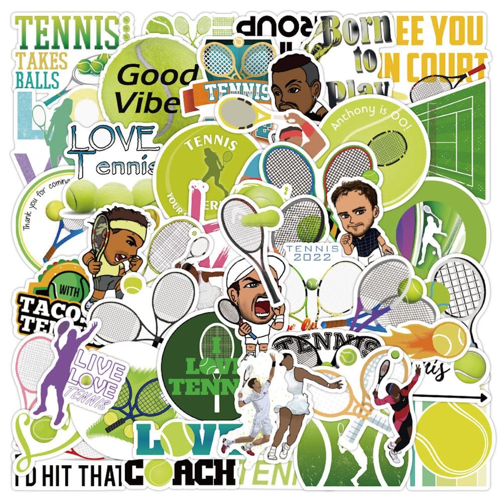 Adesivos Tennis Takes Balls Good Vibe Anime 50 unidades de PVC