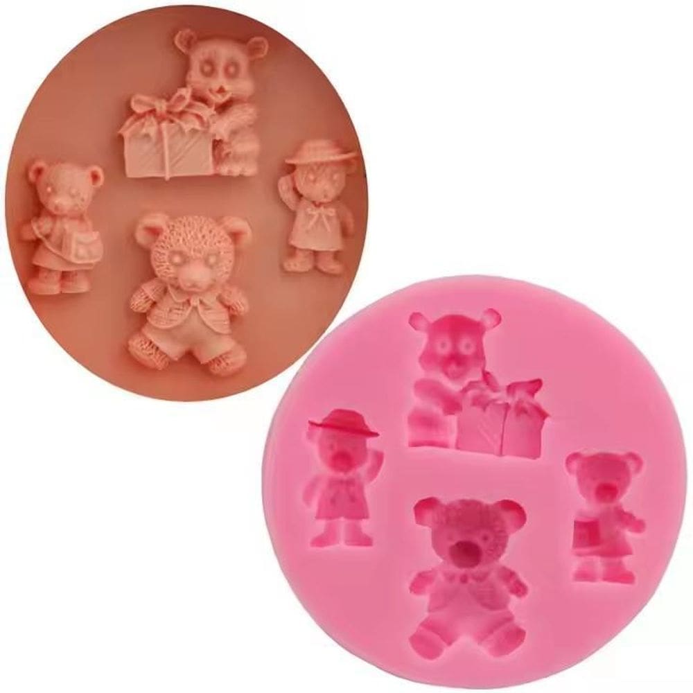 Molde Silicone Urso Ursos Ursinhos Bebe Revelaçao Fondant