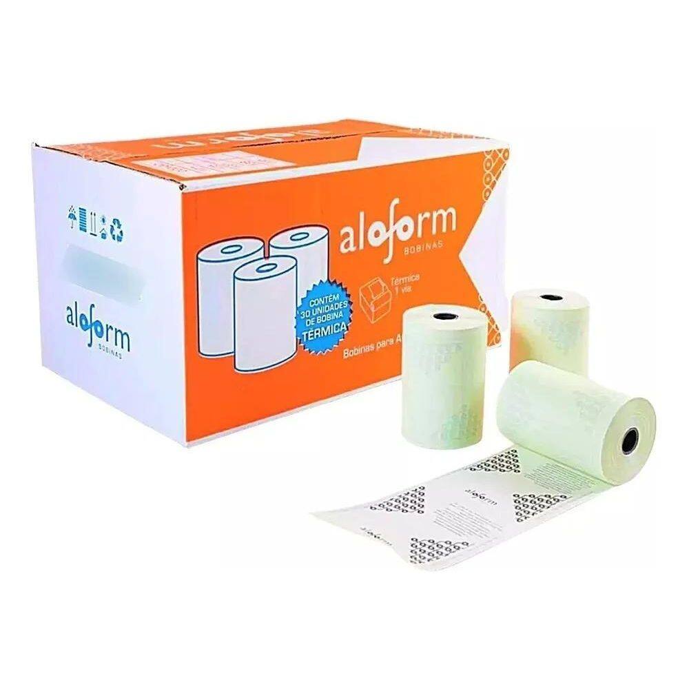 2X Bobina Térmica Branca 80X30 Aloform Caixa C/30 Unidades