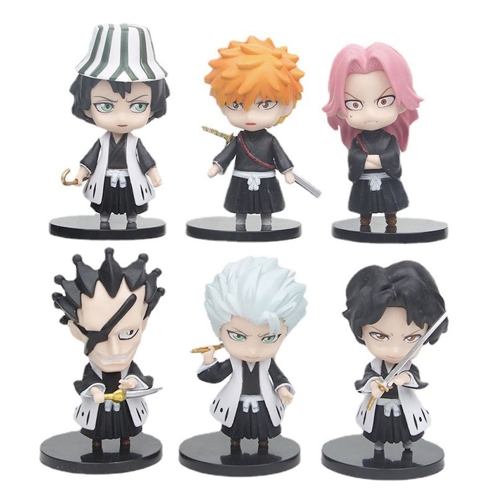 Coleção de brinquedos de figuras de anime, 6 peças Bleachs Kurosaki Ichigo