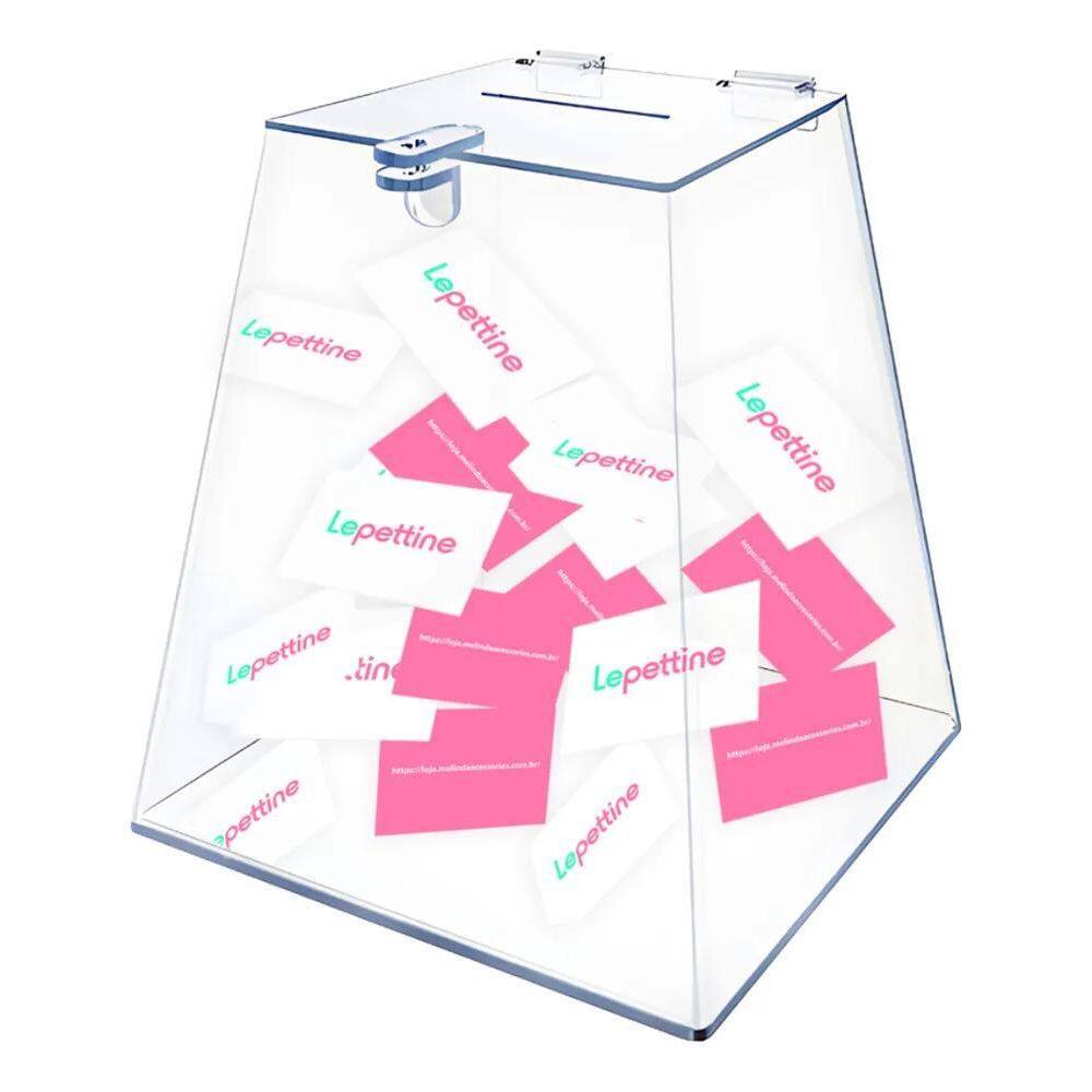 2X Urna Acrílico Transparente Piramide 20X20X20Cm