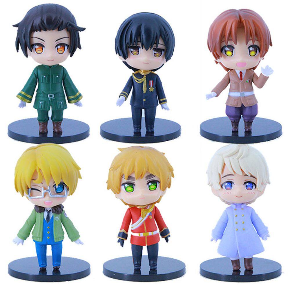 Figure Toy Collection Hetalia Anime, 6 unidades, modelo 9,5 cm, PVC