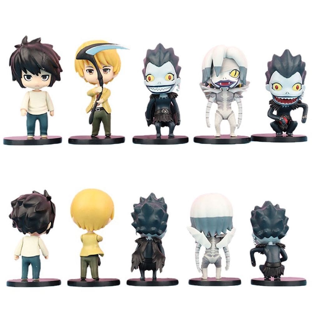 Coleção de brinquedos de figuras de anime, modelo 5 peças, Deaths Notes, 10 cm