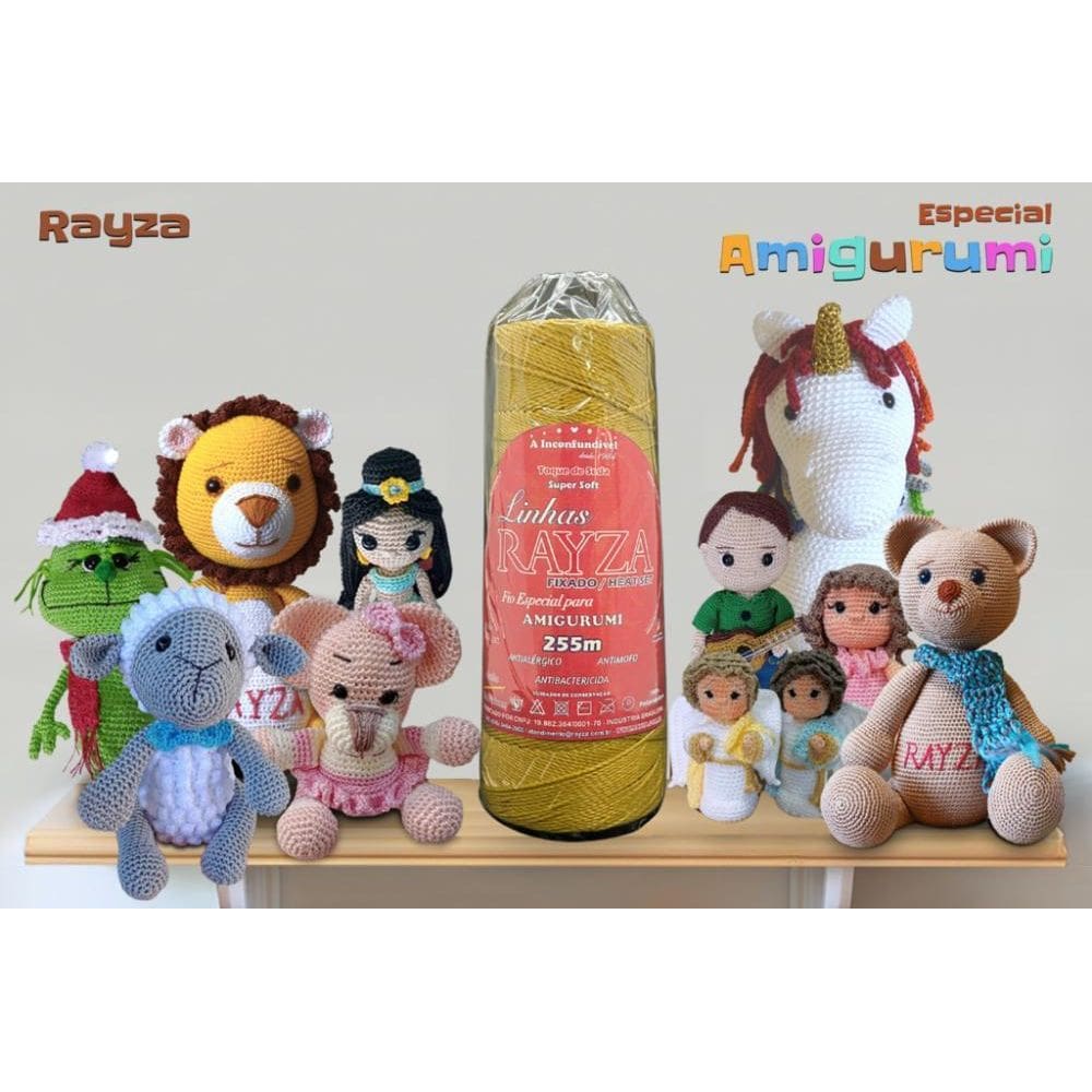 Linha Rayza Ideal Para Amigurumi - Cor 084 Ouro Velho