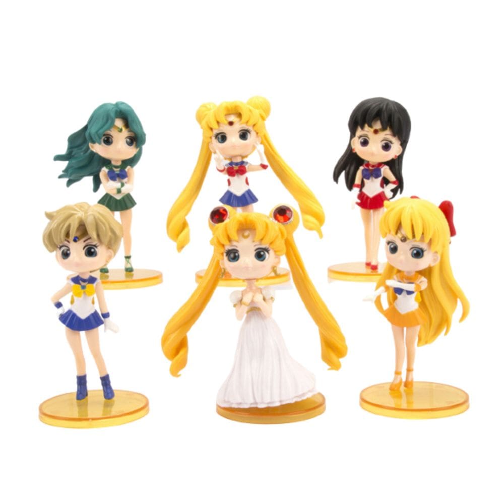 Coleção Figure Toy Sailor Moon Girl Anime, modelo de 6 peças