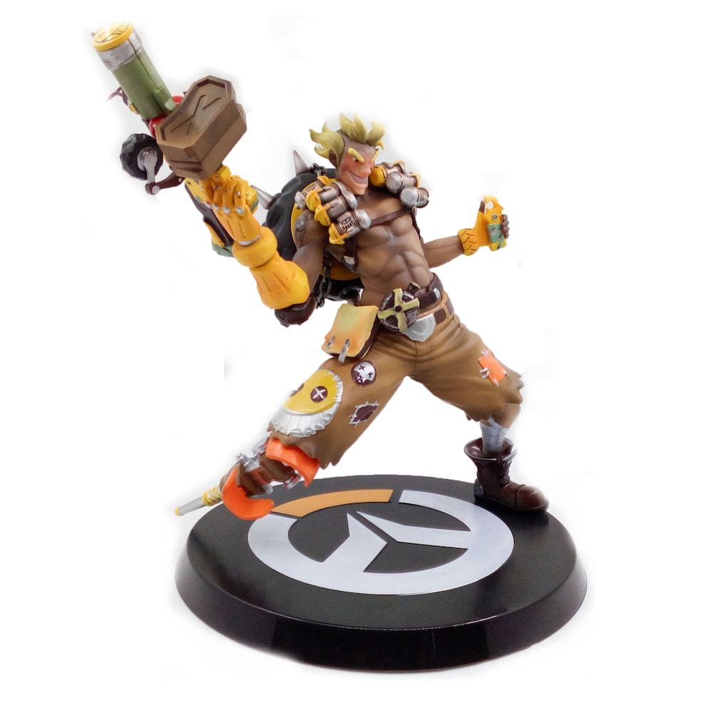 Modelo de coleção de brinquedos de figuras de anime Overwatch Junkrat 31cm