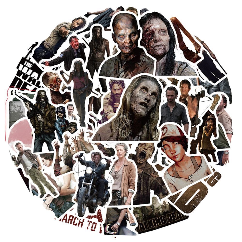 Adesivo Anime Walkings Deads Vinyl Cartoon Anime 50 unidades