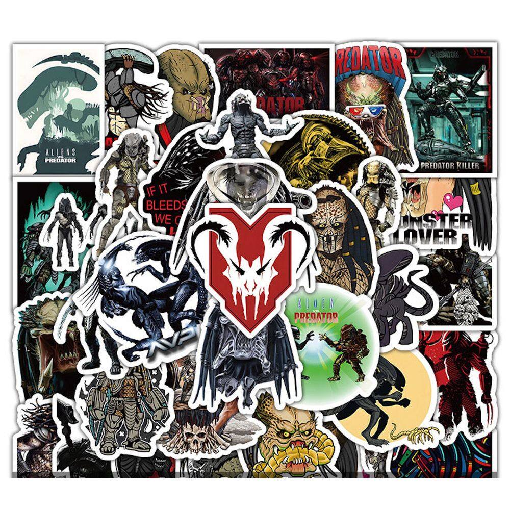 Adesivo Anime Predators Alien 50 peças de vinil PVC impermeável