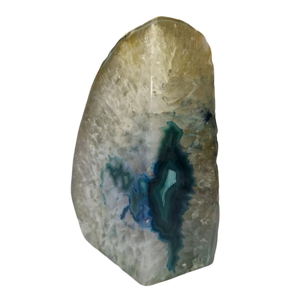 Pedra Natural Geodo Ágata Verde 1,8 Kg Decoração