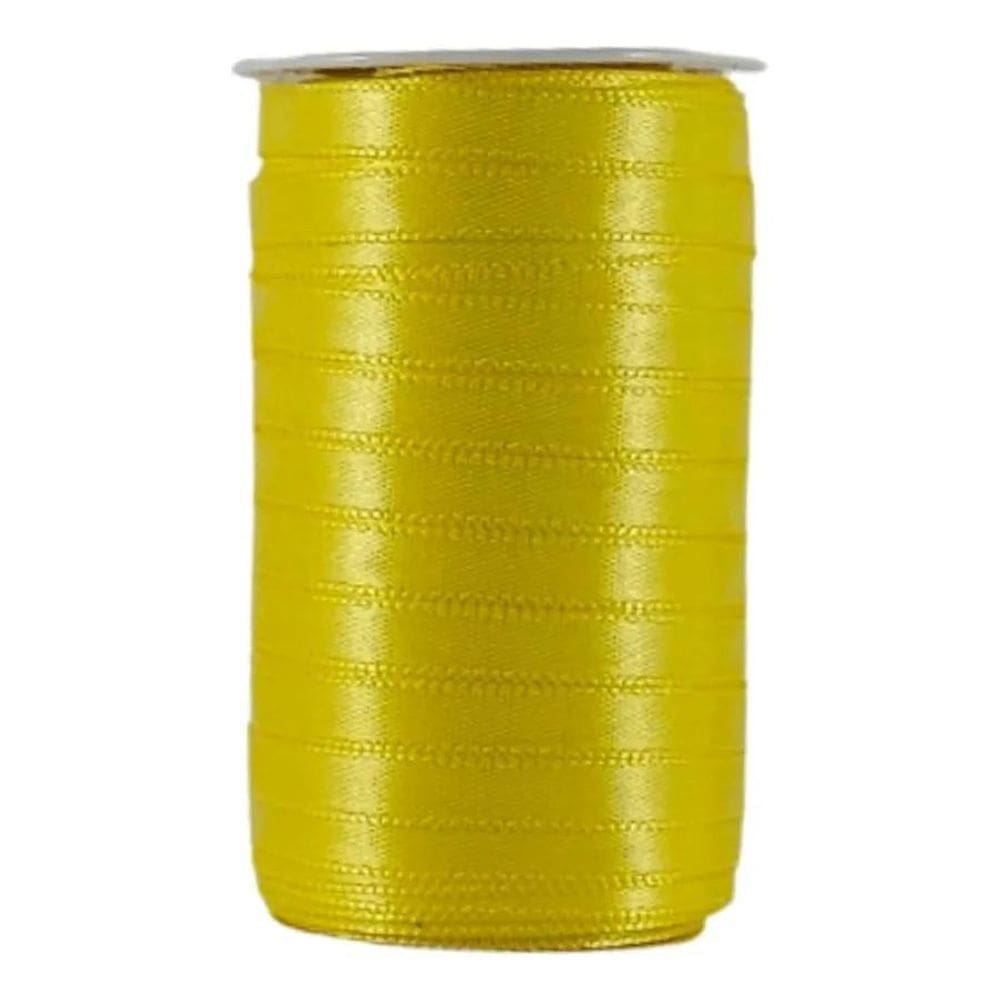 2X Fita De Cetim Trader 7Mm - Nº01 C/100 Metros Cor 015 Amar