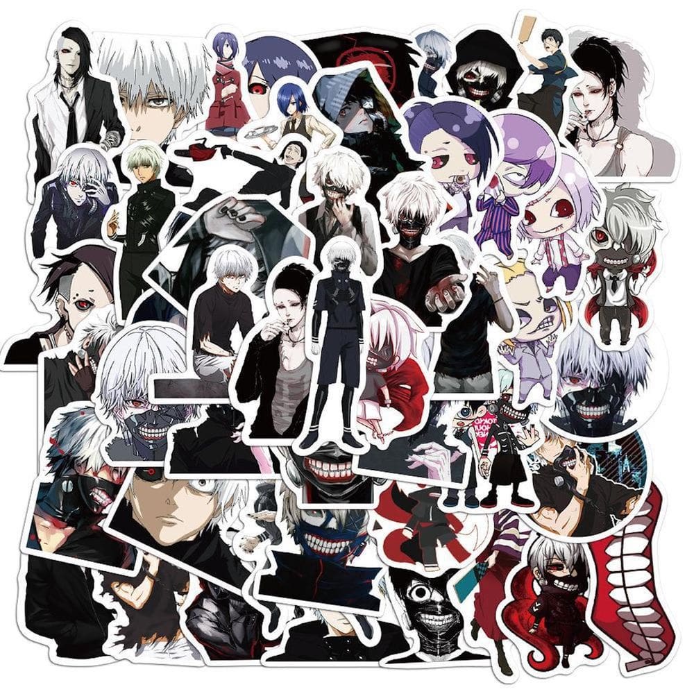Adesivo Tokyo Ghouls Anime Vinyl PVC impermeável 50 unidades