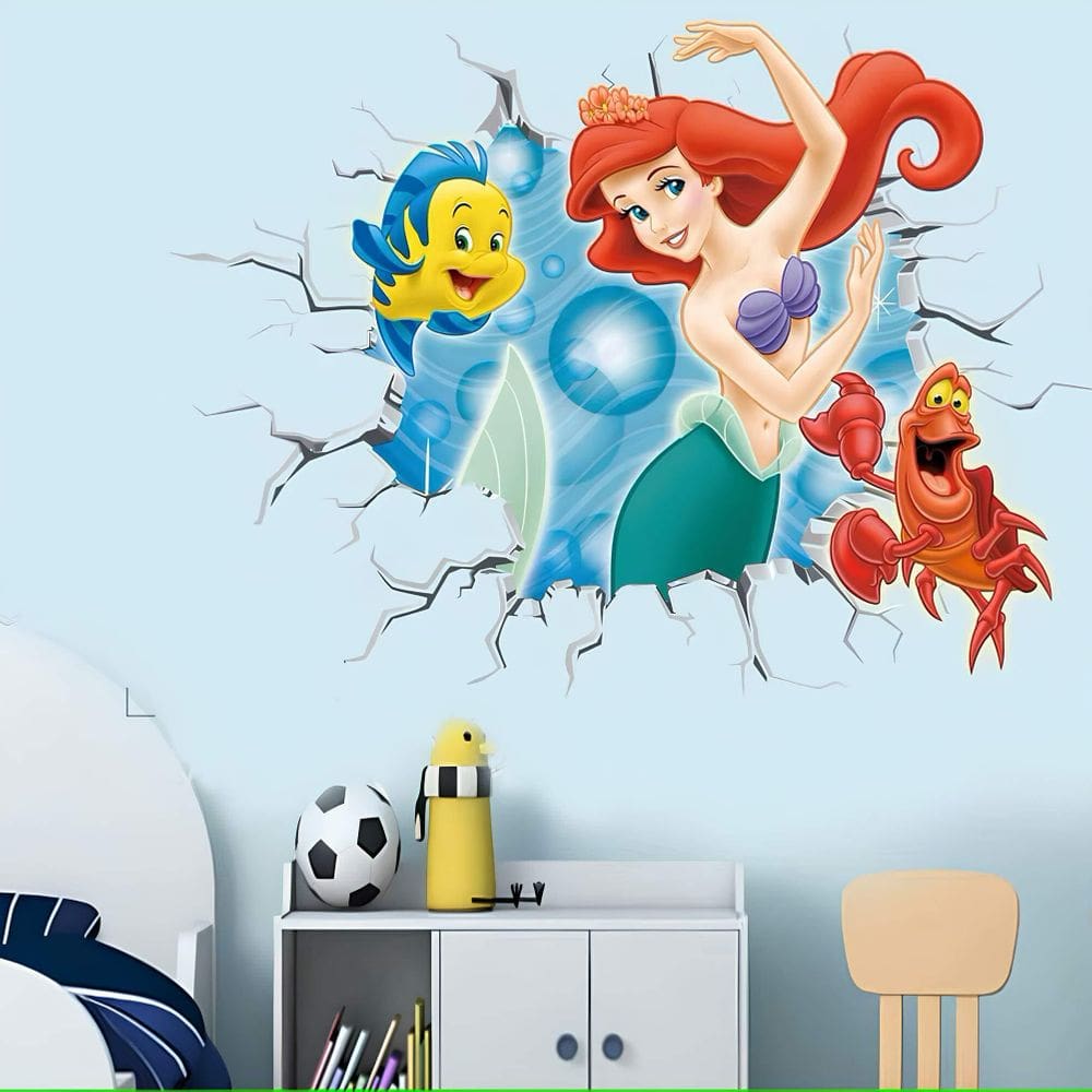 Adesivo De Parede Buraco Ariel Mod02