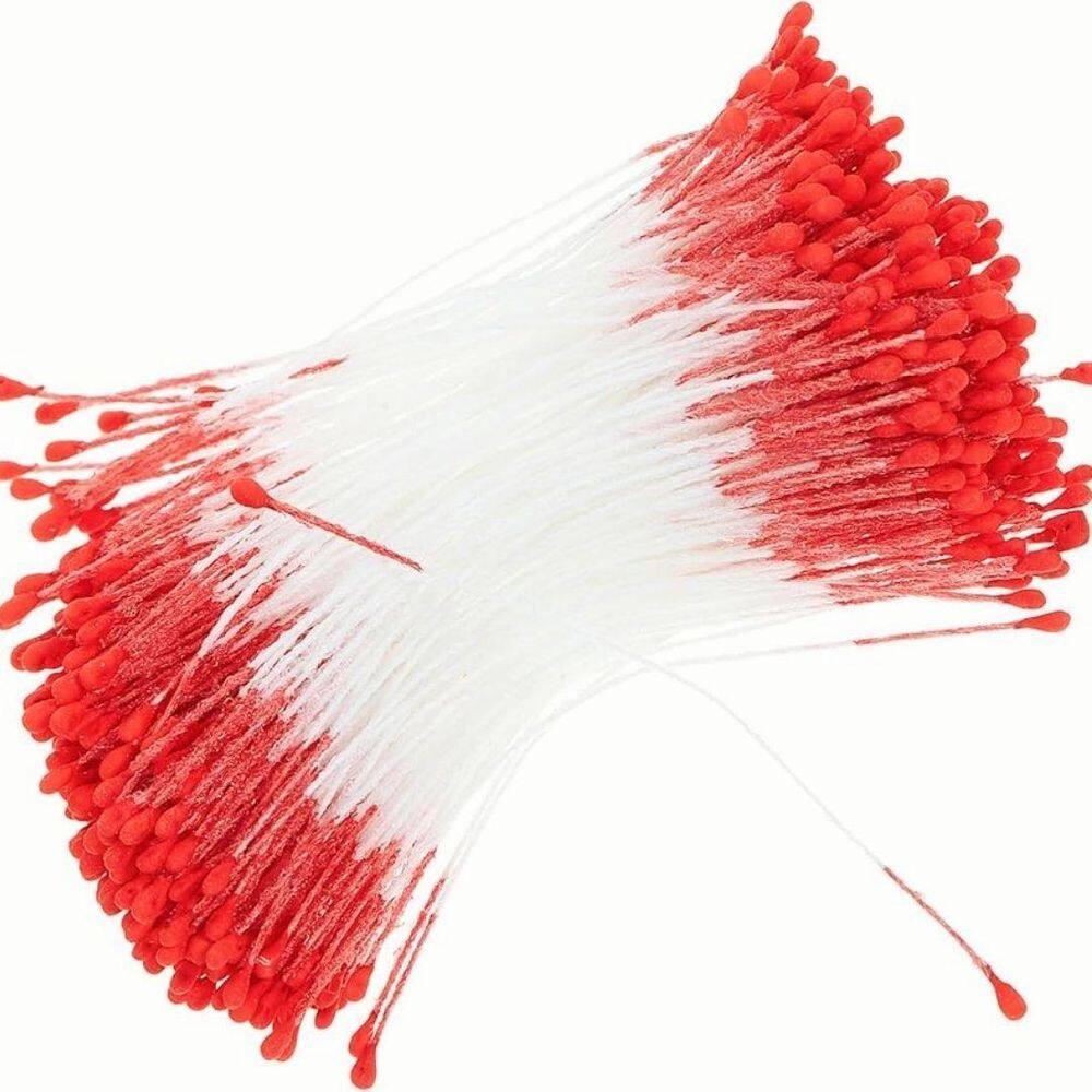 Pistilo Para Artesanato Flor Vermelho 6Cm Com 1600 Unidades