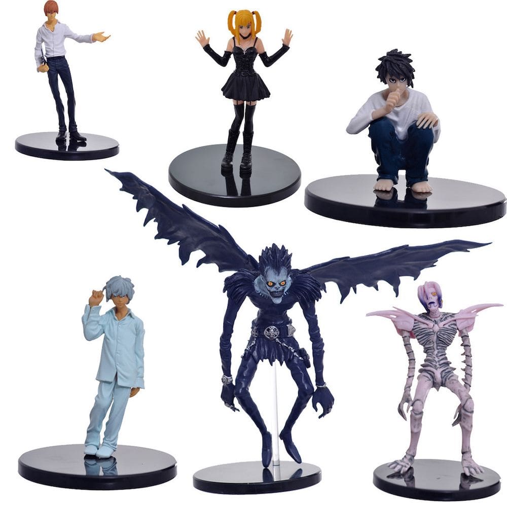 Coleção de brinquedos de figuras de anime, 6 peças, Death Note Yagami Mod
