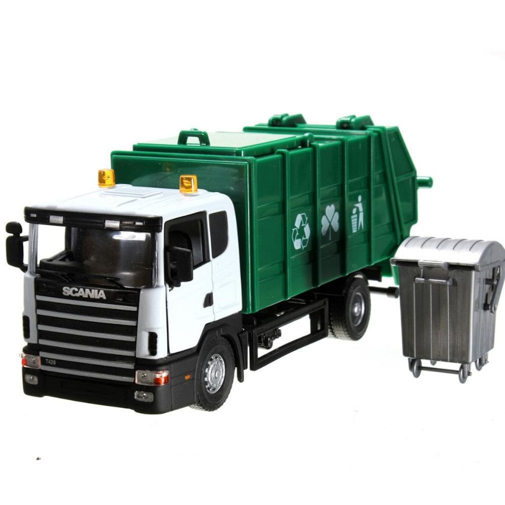 Modelo de coleção de veículos de transporte de carros de lixo Scania Toy Scania