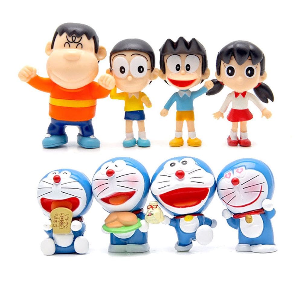 Boneco de brinquedo colecionável Doraemons Nobitas Nobis 8 unidades/lote