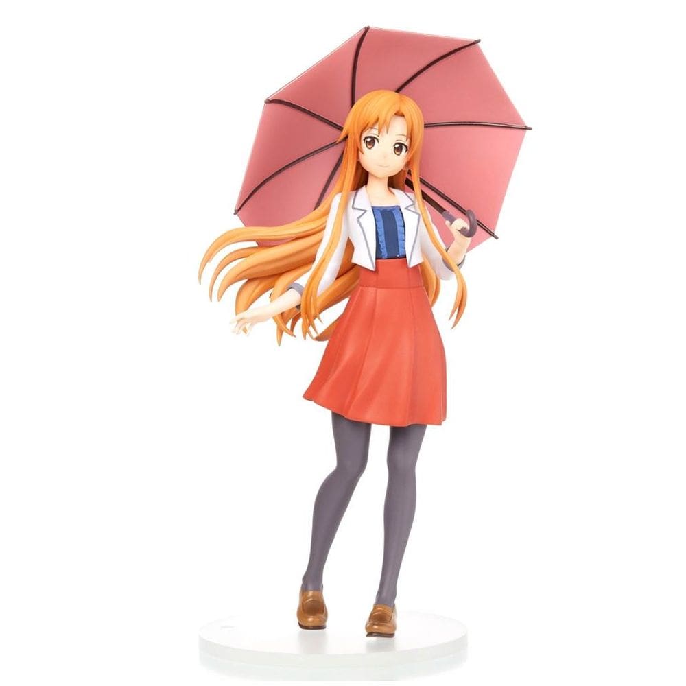 Figura Toy Swords Arts Yuuki Asuna com guarda-chuva 18cm