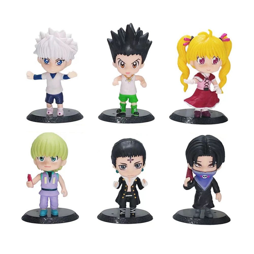 Coleção de brinquedos de figuras Hunter Hunter Anime 6 peças de PVC de 10 a 11 cm