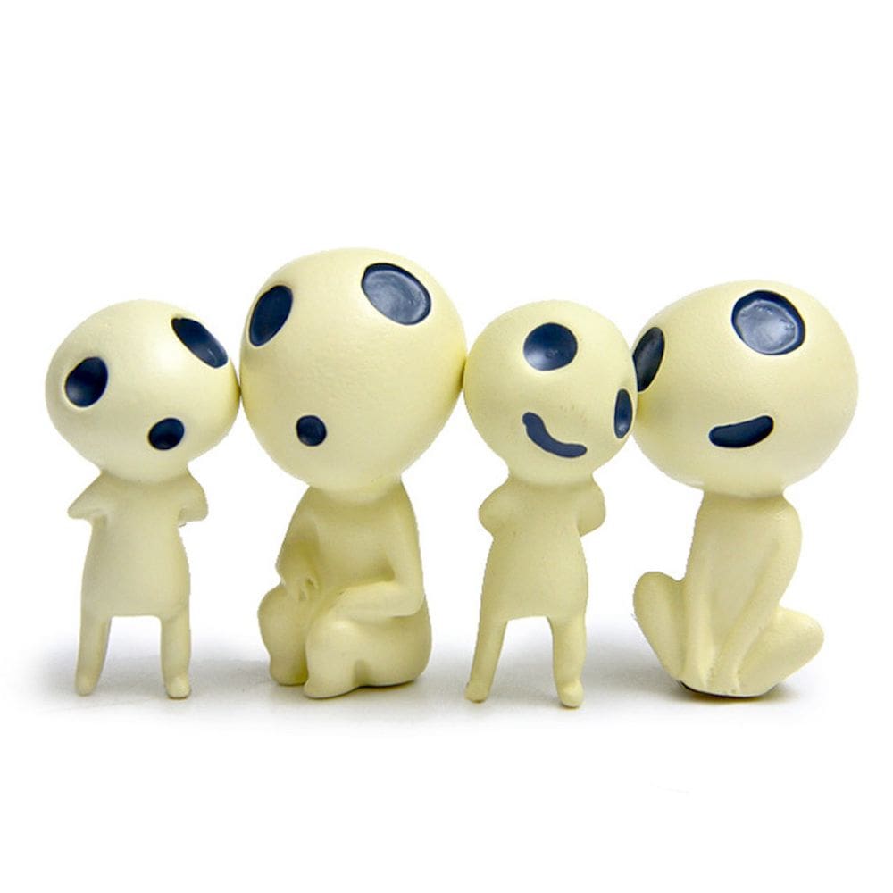 Boneco de anime Princess Mononoke Tree Elfs, 4 unidades