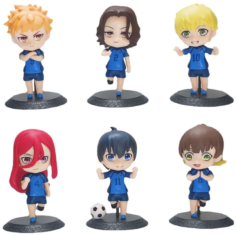 Coleção Figure Toy, modelo 6 peças, Blues Locks Anime, 9-10 cm
