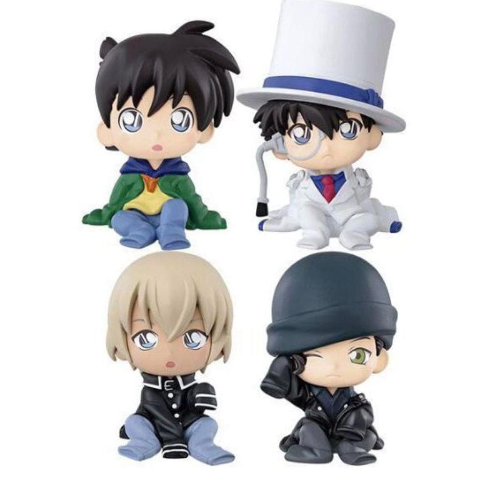 Conjunto de bonecos Detective Conan Toy Doll, coleção de anime, 4 unidades