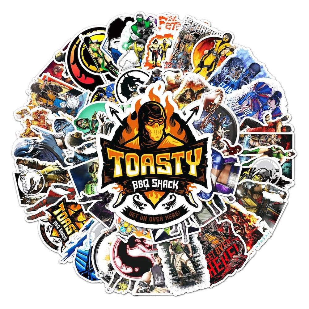Adesivos Mortal Kombat Anime, pacote de 50 unidades, 3-8 cm