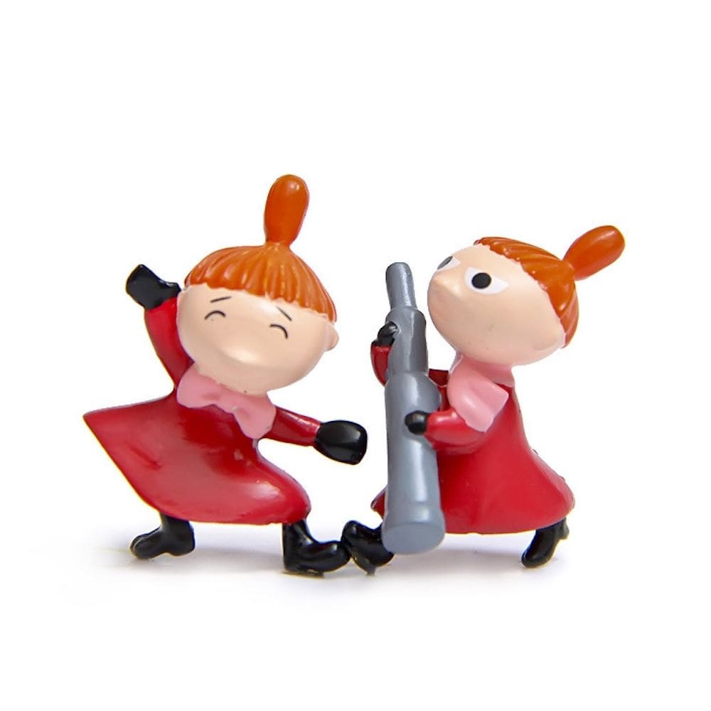 Coleção de brinquedos de figuras de anime, decoração de modelos, 2 peças Moomines