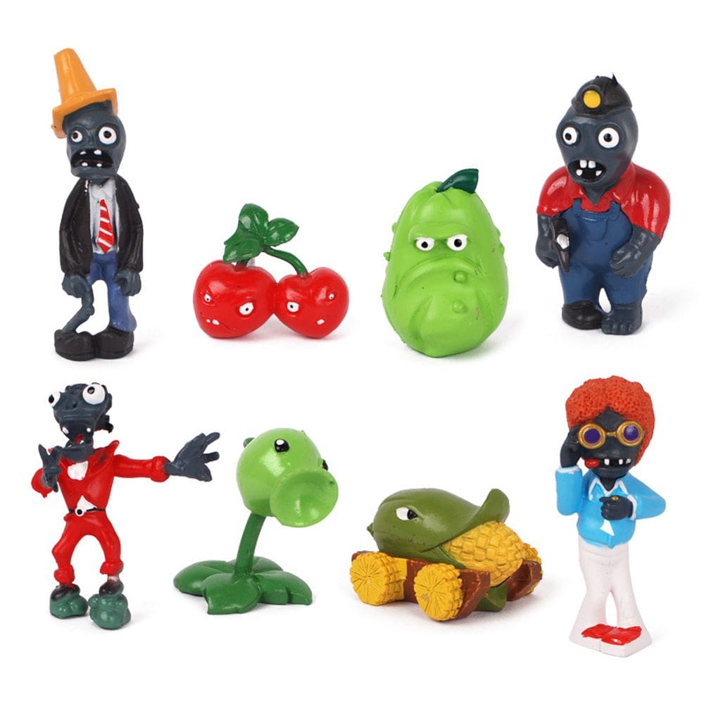 Coleção de brinquedos de figuras Plants vs Zombies Peashooter x8